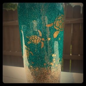 Ocean I inspired glitter tumbler